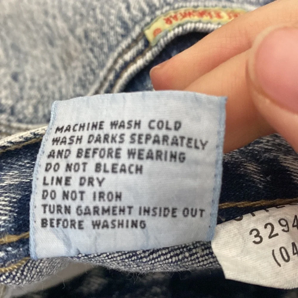 Pure Jeanswear high rise acid wash mom jeans with lattice accents vintage size 7